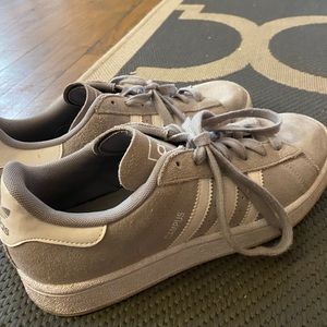 Adidas grey suede sneakers